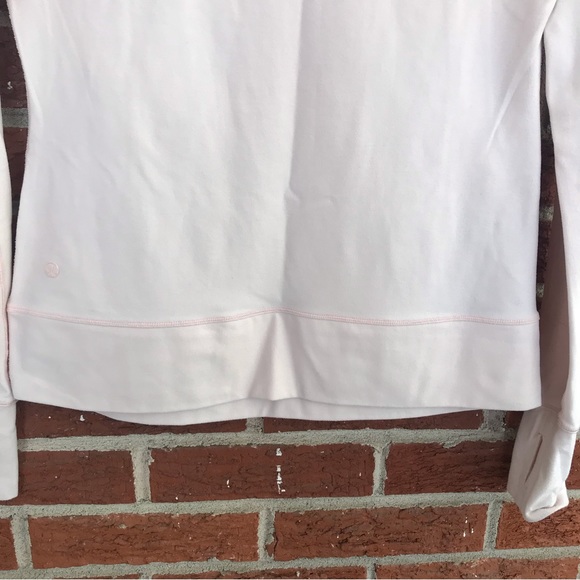 Lululemon Just Breath Long Sleeve Soft Pink Mesh Panels Size 8 - Picture 10 of 11